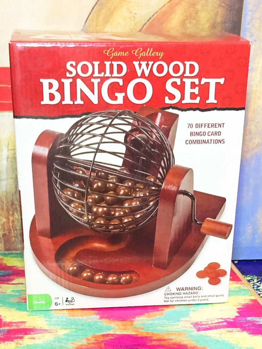 SOLID WOOD BINGO SET - GAME GALLERY SOLID WOOD BINGO SET